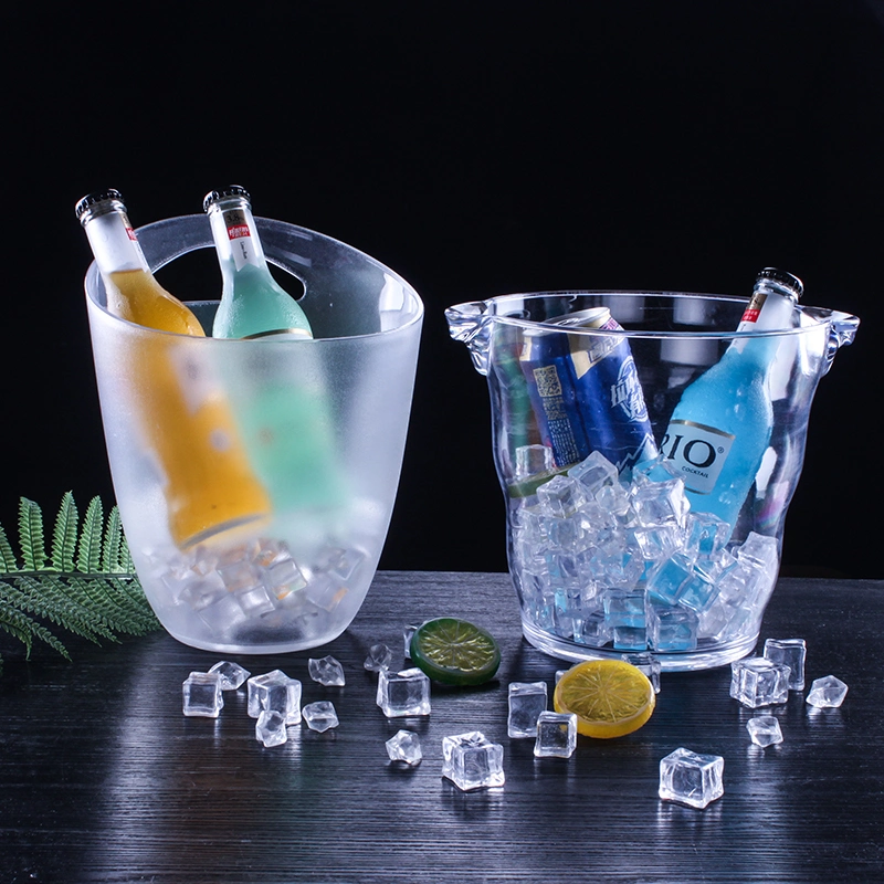 Wholesale High Quality Acrylic Transparent Clear Ice Bucket Plastic Champagne Ice Bucket