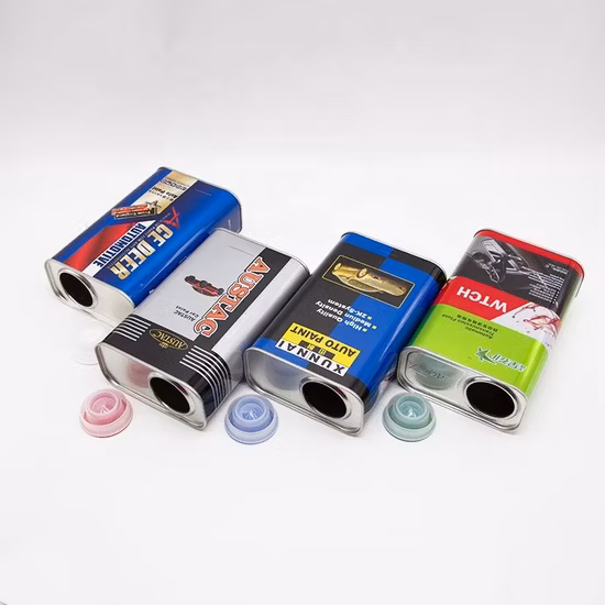 Square Metal Tin Can Customized Engine Oil Can Packaging 1L Square Lubricants Oil Tin Can