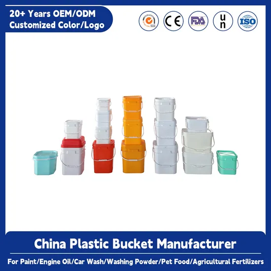 Gallon HDPE PP Plastic Packaging Dustbin Drum Paint Plastic Garbage Bin Bucket